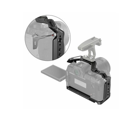 SmallRig Formfitting Camera Cage with Arca-Swiss Plate and NATO Rail, 1/4"-20 Accessory Mounting Threads, 3/8"-16 Holes, Anti-Twist Divots and Integrated Cold Shoe for Fujifilm X-S10 Mirrorless Camera 3087