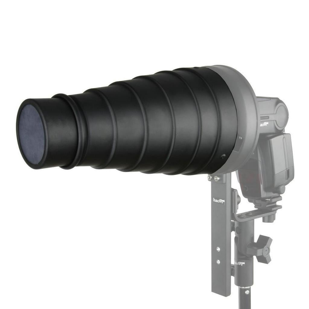 Pxel ST-7B Metal Conical Snoot with Honeycomb Grid and Gel Filter Kit for Bowens Mount Studio Strobe Monolight Photography Flash 7 Ribs