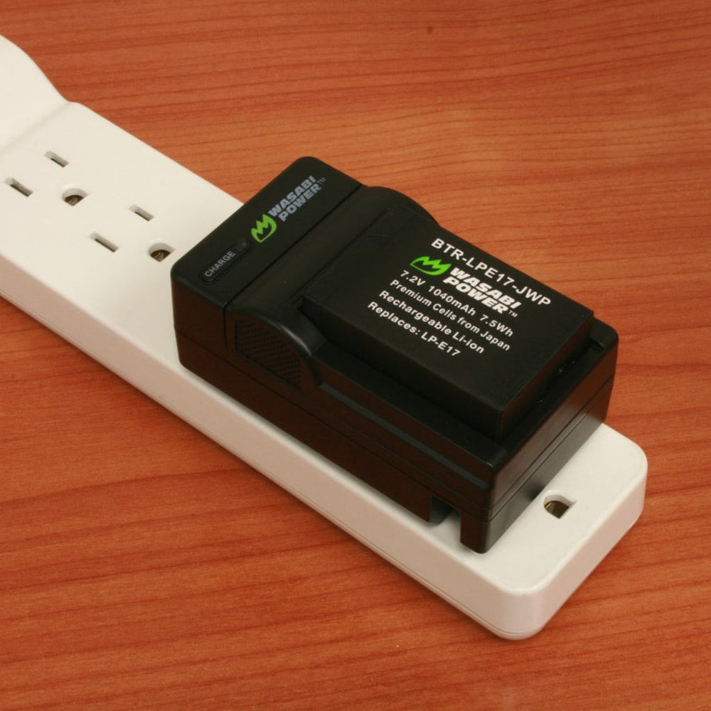 [CLEARANCE] Wasabi Power (2-pack) Canon LP-E17 LPE17 Battery and Dual Charger with USB-A to Micro USB Charging Cable for Canon EOS R100 R10 R50 R8 M6 M5 M3 Mirrorless, 77D 850D 800D 750D 700D 250D 200D DSLR Camera | JG Superstore