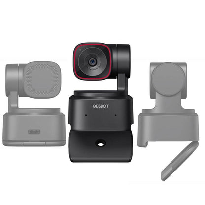 OBSBOT Tiny 2 Lite AI-Powered PTZ 4K Webcam with Intelligent Subject Tracking, Auto Zoom, Dual Omnidirectiol Microphone with Adjustable Noise Cancellation, 2-Axis Gimbal, and Supports Windows and macOS for Computers & Laptops