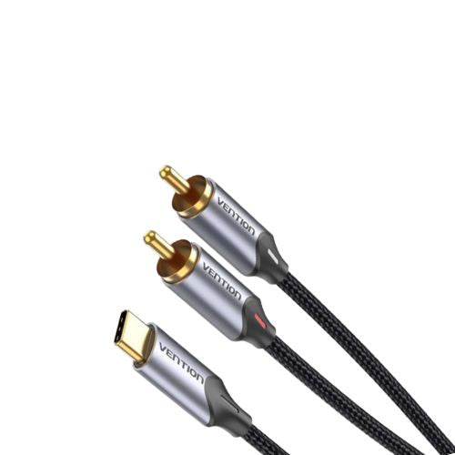 [CLEARANCE] Vention USB-C Male to 2-Male RCA Cable Type-C Audio Cord (BGUH) for Computer, Smartphone, Stereos (2M)