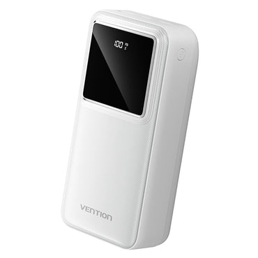 [CLEARANCE] Vention 30000mAh 22.5W/20W PD Fast Charging Power Bank with 3-Port Output, Smart LED Digital Display for iPhone, iPad, Airpods, Tablet, Android Smartphone, Smartwatch - Black, White