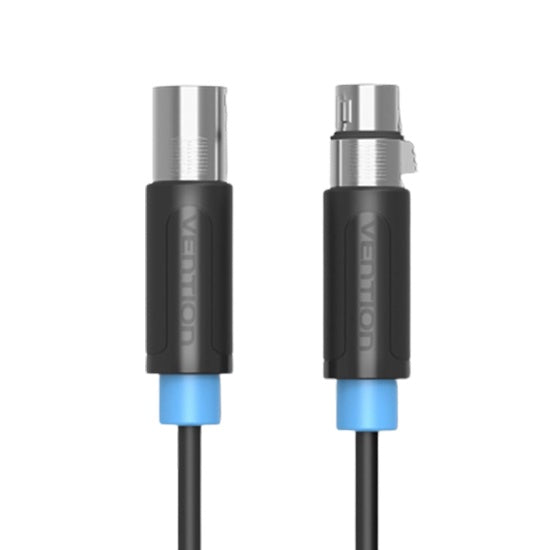 [CLEARANCE] Vention XLR Female to Male 5-Meters Nickel Plated (BBF) Audio Extension Cable for Home Audio, Amplifiers, Mixers, Microphones, Stereos