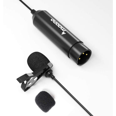 [CLEARANCE] Maono AU-XLR10 Omnidirectiol Lavalier Lapel Microphone 6.39ft Phantom Power High Sensitivity and Flat Frequency for Youtube Recording, Podcast, Webir, Vlog and Interview XLR-10 XLR10 XLR