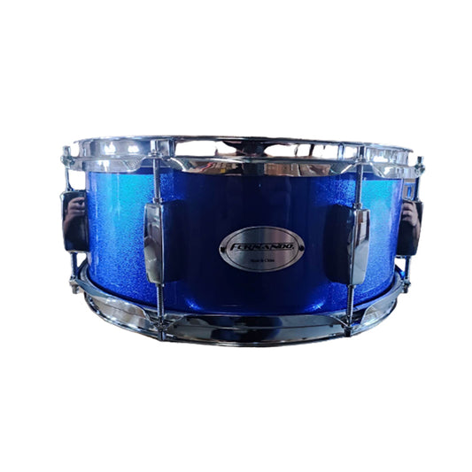 Fernando 14" Snare Drum Marching Set with Adjustable Mounting Straps and Drum Sticks (Blue, Silver)