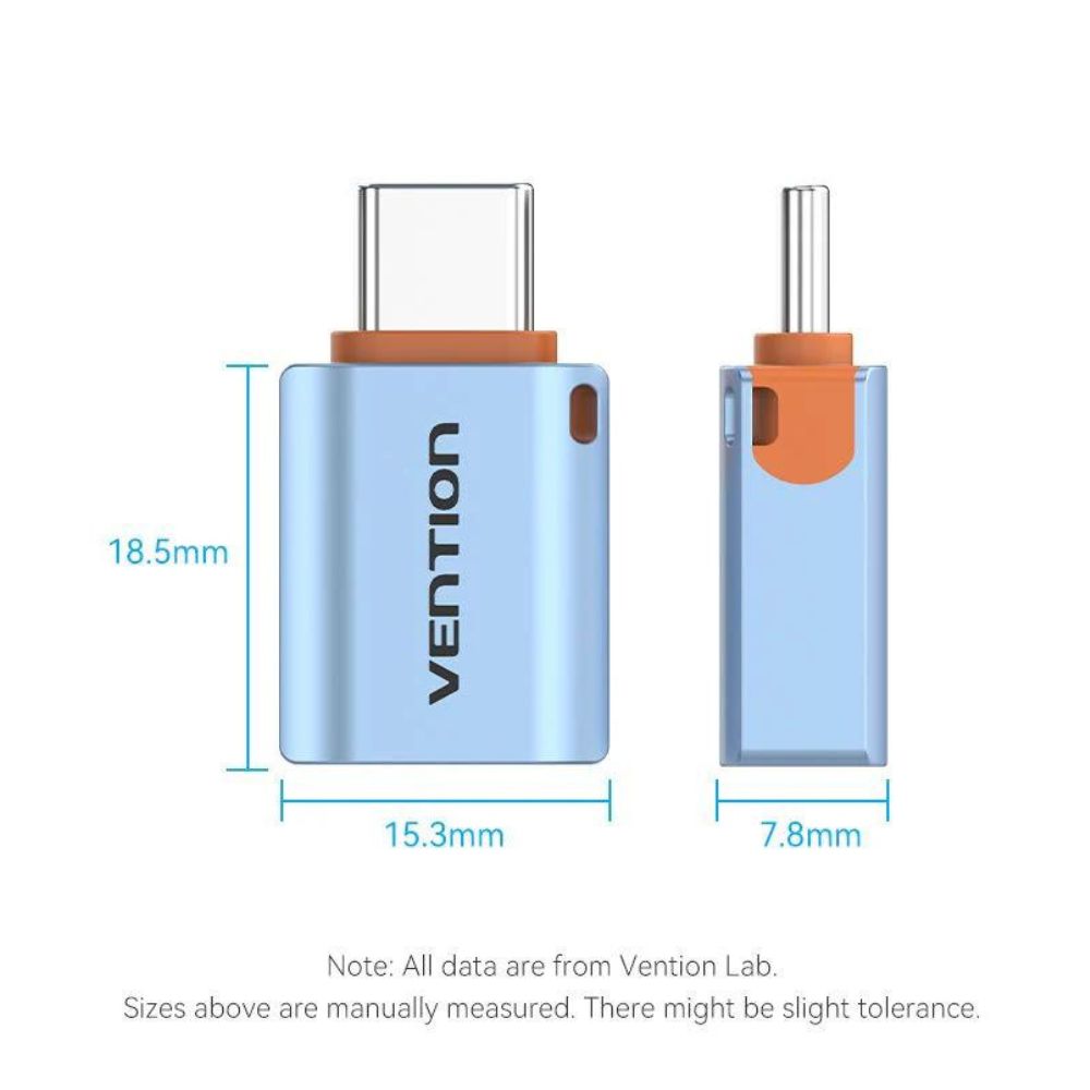 Vention USB 3.1 Type-C Male to Type-A Female OTG Adapter with High-Speed 10Gbps Transfer Speed, Convenient Lanyard for Tablet, Phone, Laptop