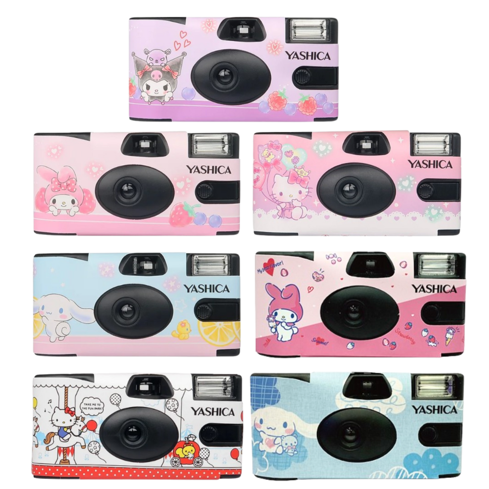 YASHICA x SANRIO Series 35mm ISO 400 F/11 Single Use Film Camera with 27 EXP Exposures for Color Prints and Photography