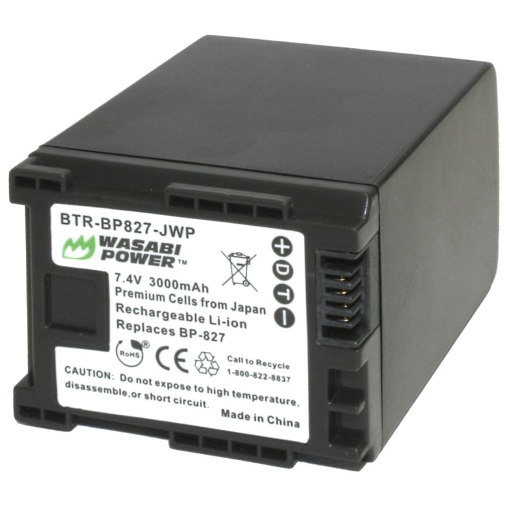 Wasabi Power Battery for Canon BP-827 (3000mAh) and Canon Vixia