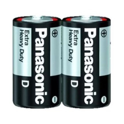 Panasonic Extra Heavy Duty Size D 1.5V Battery BLACK (Pack of 2) R20NPT/2S
