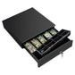 LogicOwl OJ-405E Cash Drawer Box for POS Safekeeping Grocery Store Shop Cashier Register | 5 bills 8 coins with 2 Keys