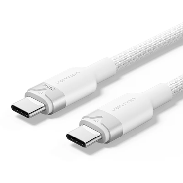 Vention 1 / 2-Meter USB 2.0 Dual Type-C Male 5A Fast Charging Cable with 480Mbps Data Transmission Speed Aluminum Alloy Type
