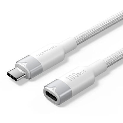 Vention 0.5-Meter USB 3.2 Gen 2 Type-C Male to Female 5A Fast Charging Cable with 10Gbps Data Transmission Speed Aluminum Alloy Type