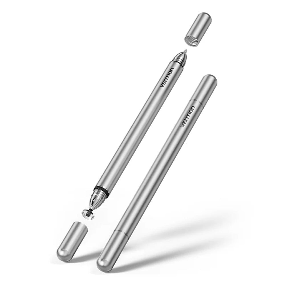 Vention Universal Stylus Pen with 2-in-1 Replaceable Tip Design, High-Sensitivity Touch, Ergonomic Grip, Durable Aluminum Alloy Body for Smartphones, Tablets and Laptops
