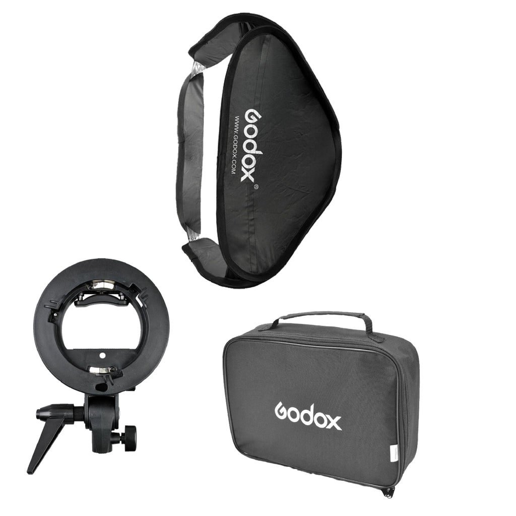 Godox SFUV6060 Professional 2-in-1 Photo Studio Kit 60 x 60cm Softbox with S-type Flash Speedlite Bracket