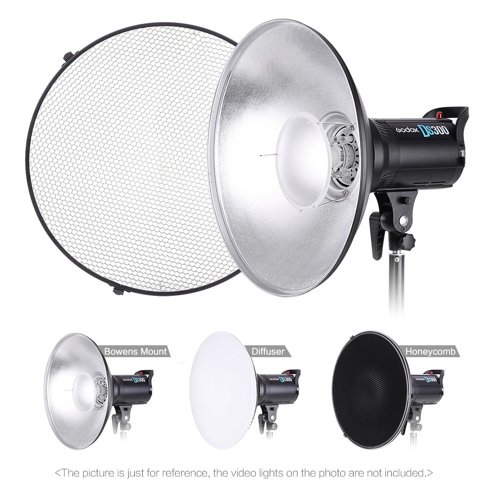 Pxel 550MM Beauty Dish Reflector with Honeycomb Grid Diffuser