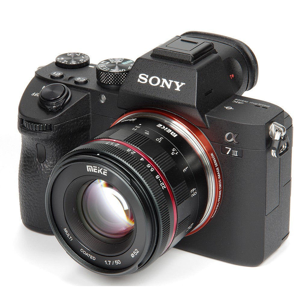 Meike 50mm f/1.7 Large Aperture Full Frame Format Manual Focus Lens (E-Mount) for Sony Mirrorless Camera