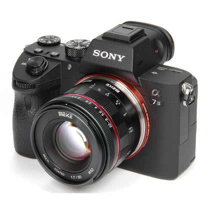 Meike 50mm f/1.7 Large Aperture Full Frame Format Manual Focus Lens (E-Mount) for Sony Mirrorless Camera