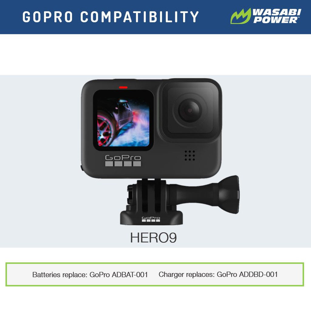 [CLEARANCE] Wasabi Power Battery for GoPro HERO9 and Dual USB Charger