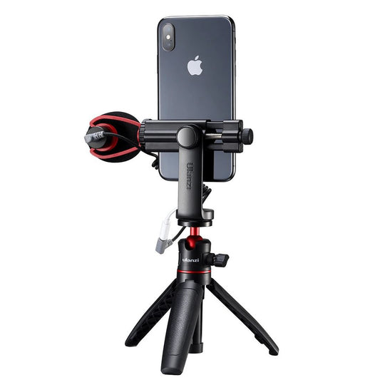 Ulanzi ST-17 360° Rotation Phone Holder Clamp Clip with Cold Shoe Mount for Microphone Light Tripod Mount | 2120