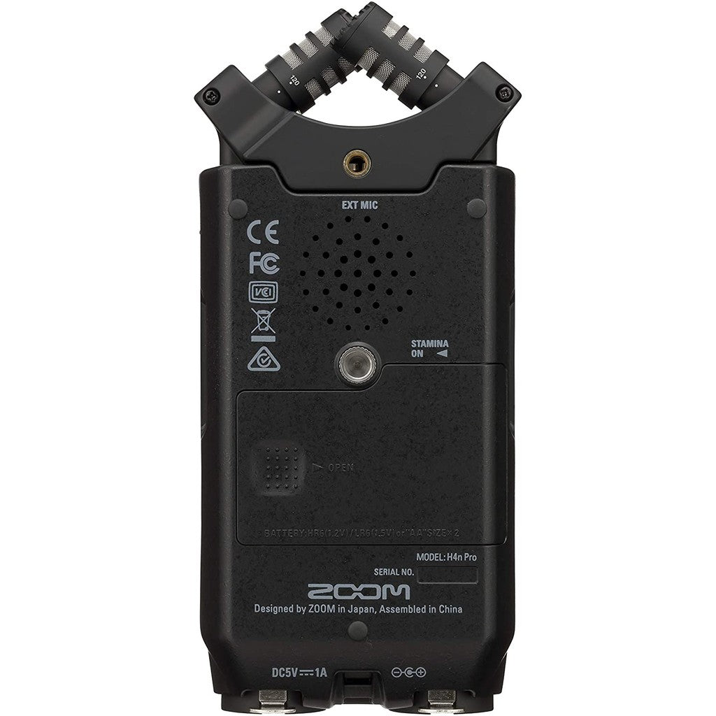 Zoom H4n Pro Black 4-Channel Handy Portable Recorder for Stereo Multitrack Music Recording Audio Video Podcasting