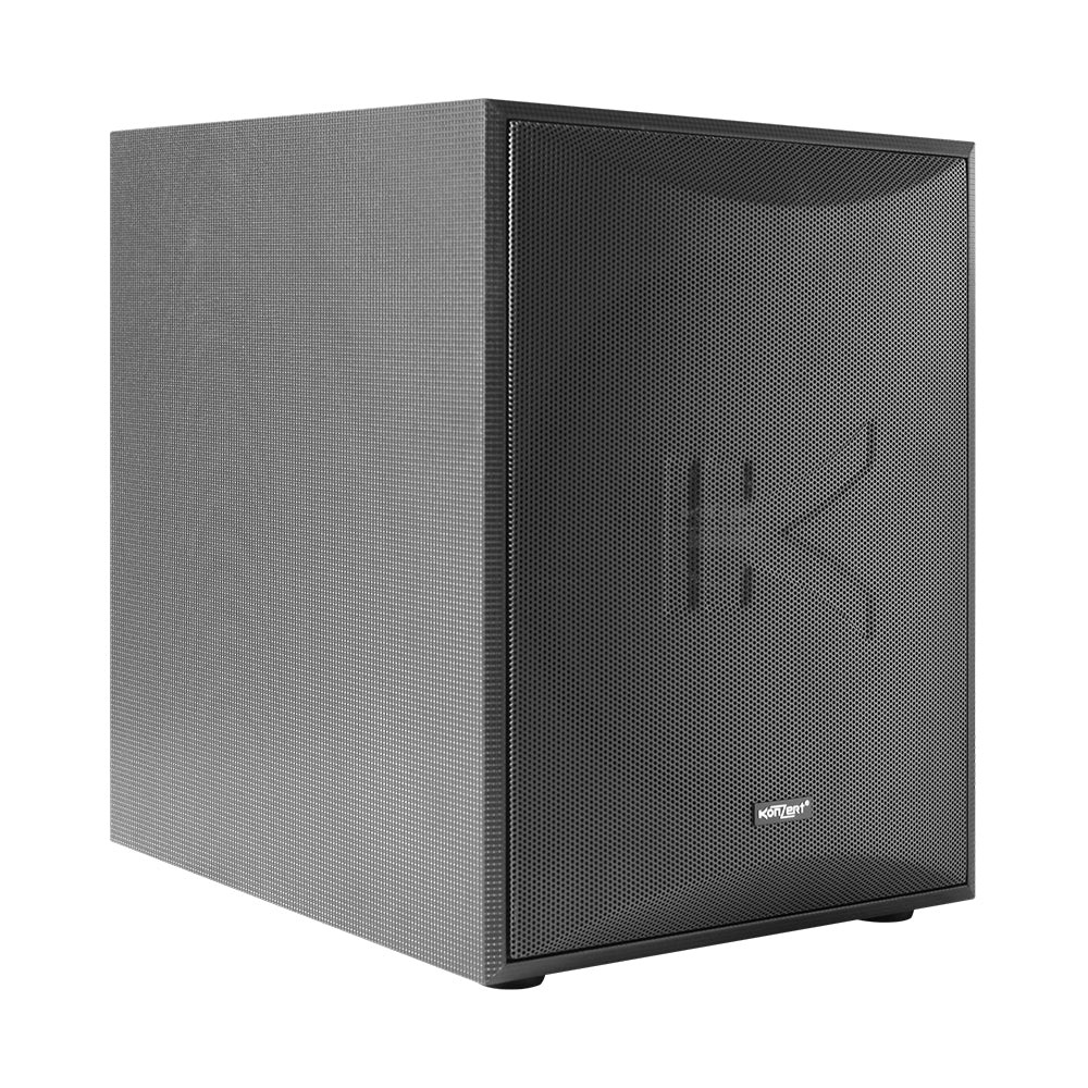 [CLEARANCE] Konzert KS-12SUB 12" 300W Deep Bass Power Amplifier Subwoofer with Dual Port Bass Reflex Enclosure, Left and Right Speaker Output