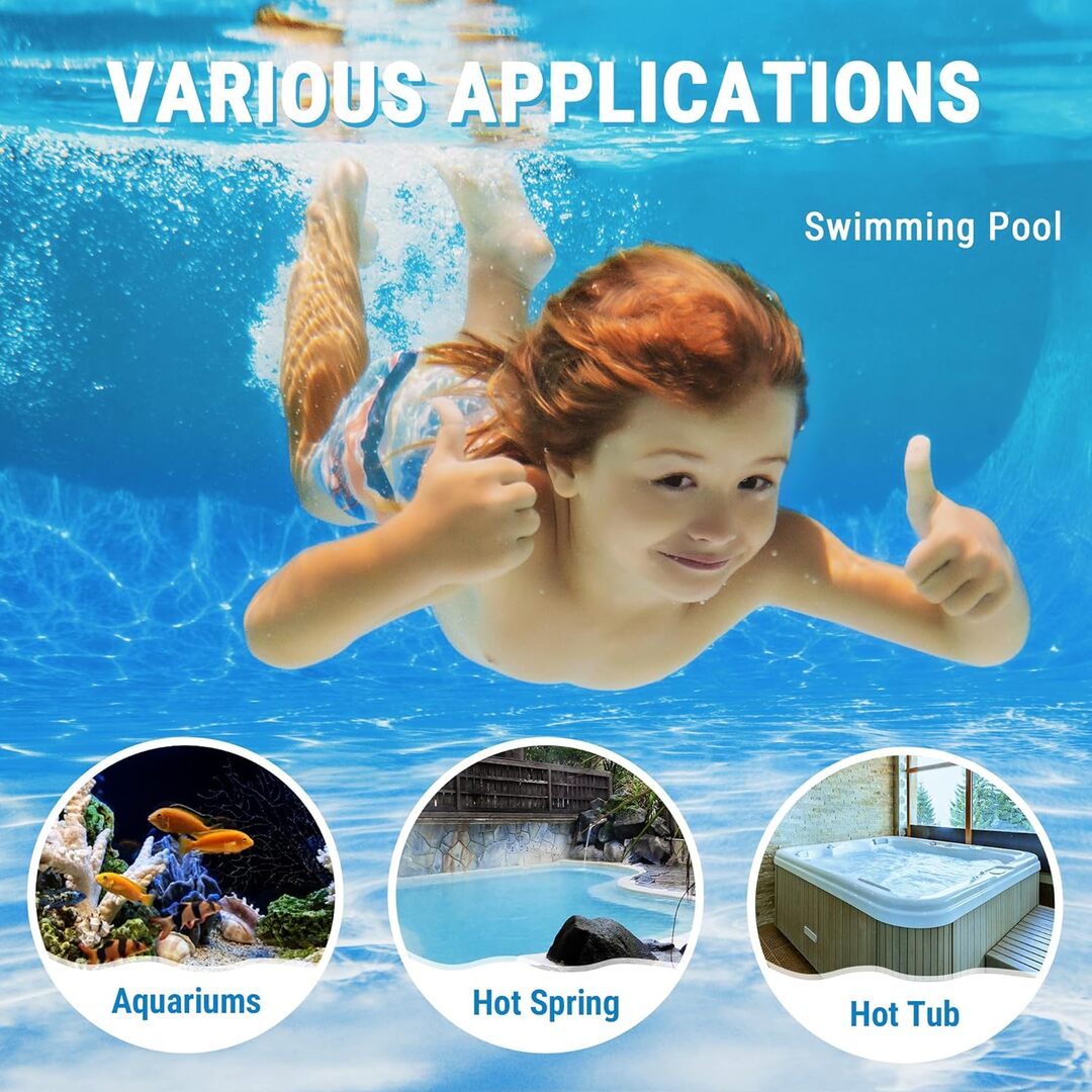 ThermoPro TP211B Floating Digital Pool Wireless Thermometer with 500FT Range, Large Backlit Display, IPX8 Waterproof, Easy Read for Cold Plunge, Hot Tub, Aquarium, Baby Bath, Pond and Swimming Pool