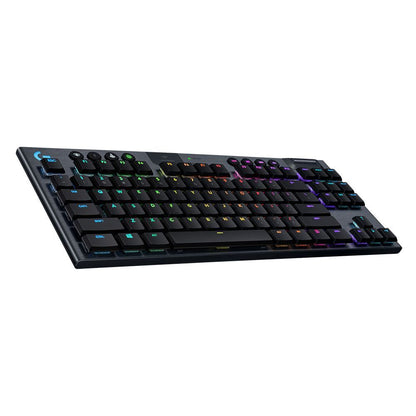 Logitech G913  TKL LIGHTSPEED RGB Wireless Mechanical Gaming Keyboard Tenkeyless w/ Low Profile Keys, Bluetooth Support for PC & macOS - GL CLICKY