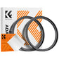 K&F Concept 2-PC Step-Up Rings (Small-to-Large) Aluminum Filter Adapters for Camera Lenses to fit Larger Lens Filters with Microfiber Cleaning Cloth & Storage Case