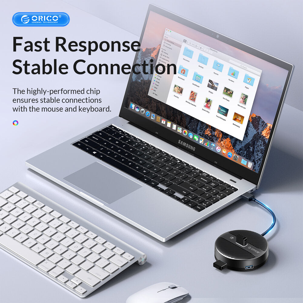 [CLEARANCE] ORICO 4-IN-1 USB HUB 5GBPS (0.3M,1.8M) USB-A Cable with 1x USB 3.0 & 3x USB 2.0 Ports | Windows, Linux & macOS Support | for PCs, Computer Desktops & Laptops | USB Hubs & Docking Stations | YS1-U2