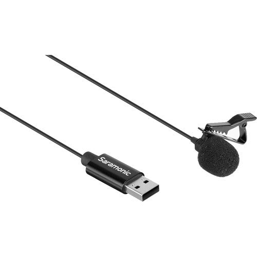Saramonic SR-ULM10 Clip-on Omnidirectiol USB Lavalier Microphone for PC Computers (2M Cable)
