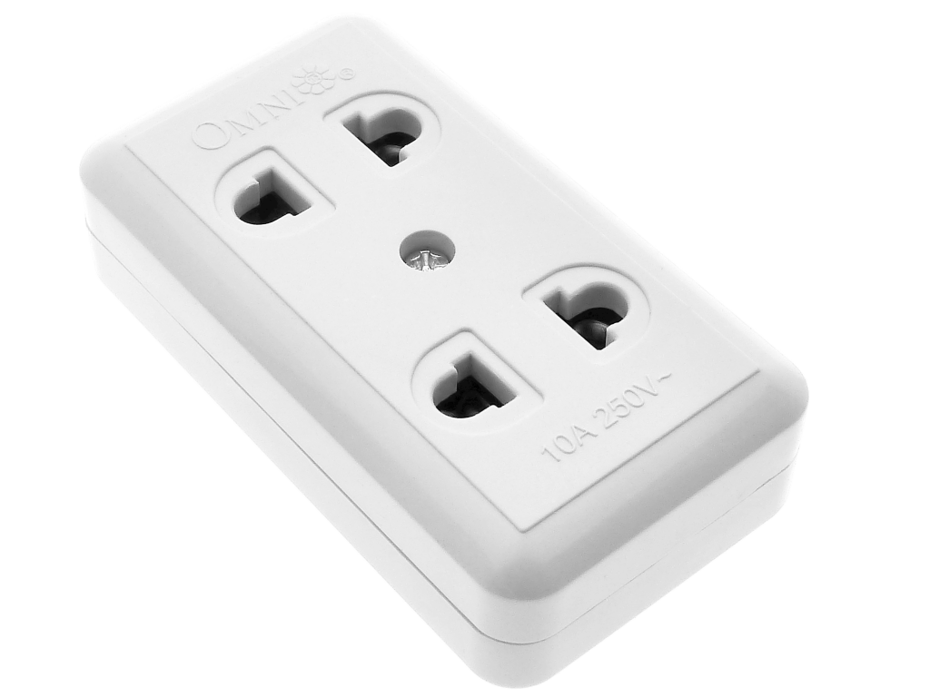 OMNI Surface Convenience Outlet Socket 10A 220V (1 Gang, 2 Gang, 3 Gang, 4 Gang) for Electronics Appliances | WSO-00