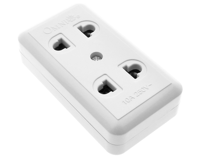 OMNI Surface Convenience Outlet Socket 10A 220V (1 Gang, 2 Gang, 3 Gang, 4 Gang) for Electronics Appliances | WSO-00