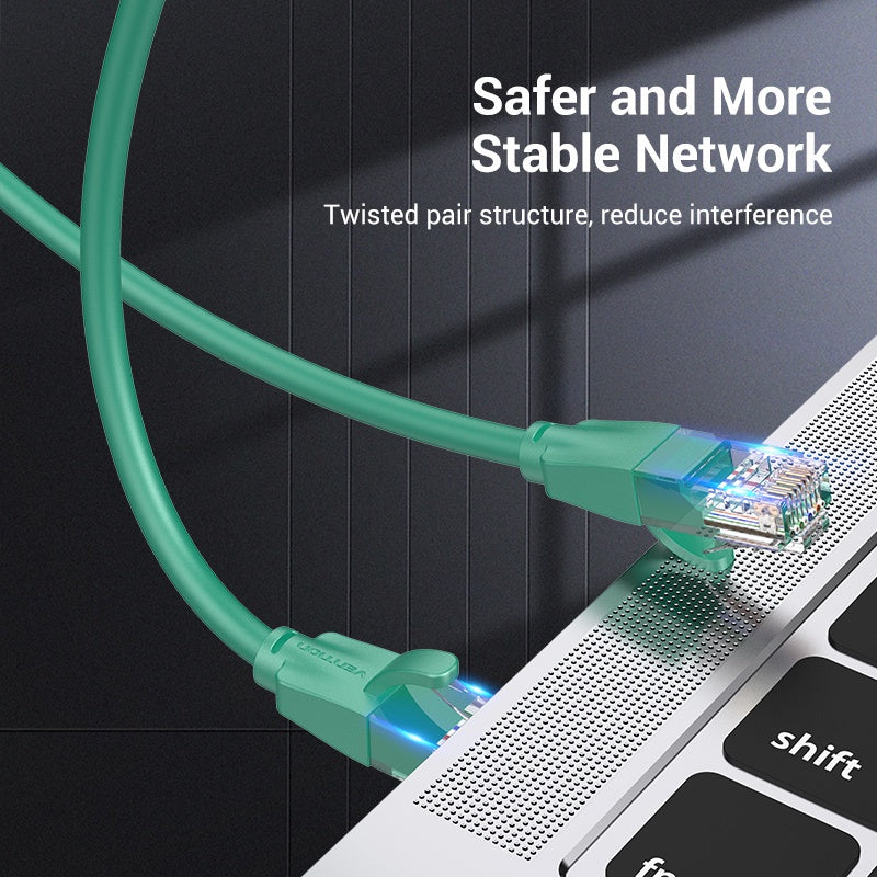 [CLEARANCE] Vention CAT6 Ethernet 2M Round Cable UTP Patch 1000Mbps Lan Network Wire Cord for Internet Router PC Modem