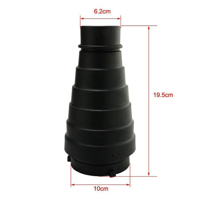 [CLEARANCE] Pxel ST-7B Metal Conical Snoot with Honeycomb Grid and Gel Filter Kit for Bowens Mount Studio Strobe Monolight Photography Flash 7 Ribs