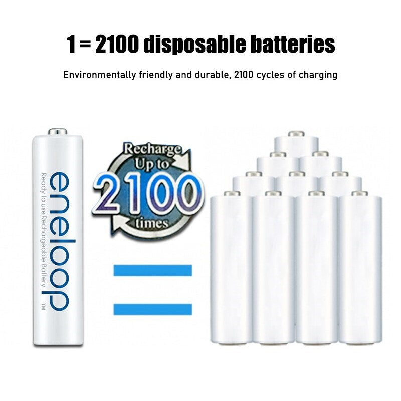 Panasonic Eneloop BK 4MCCE 4BT AAA Rechargeable Battery Pack of 4 (White) x4