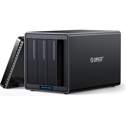 ORICO NS Series Multi-Bay RAID 2.5-3.5 SSD/HDD Enclosure SATA 3.0 to USB 3.1 Type C / USB 3.0 Type B Hard Drive Enclosure Docking Station Case with 16TB Storage Support Per Bay for PCs, Computer Desktops & Laptops (Windows, MacOS & Linux)