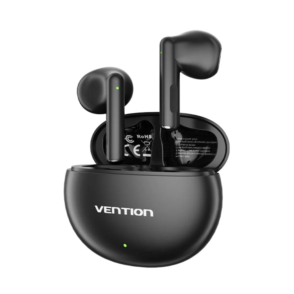 Vention ELF E06 TWS True Wire Bluetooth 5.3 Earbuds with Touch Controls, 22Hrs Battery Life, USB-C Charging Cable, IPX4 Water Resistant, AAC/SBC Stereo (Black, White, Pink, Blue) - | NBKB0 | NBKW0 | NBKP0 | NBKS0