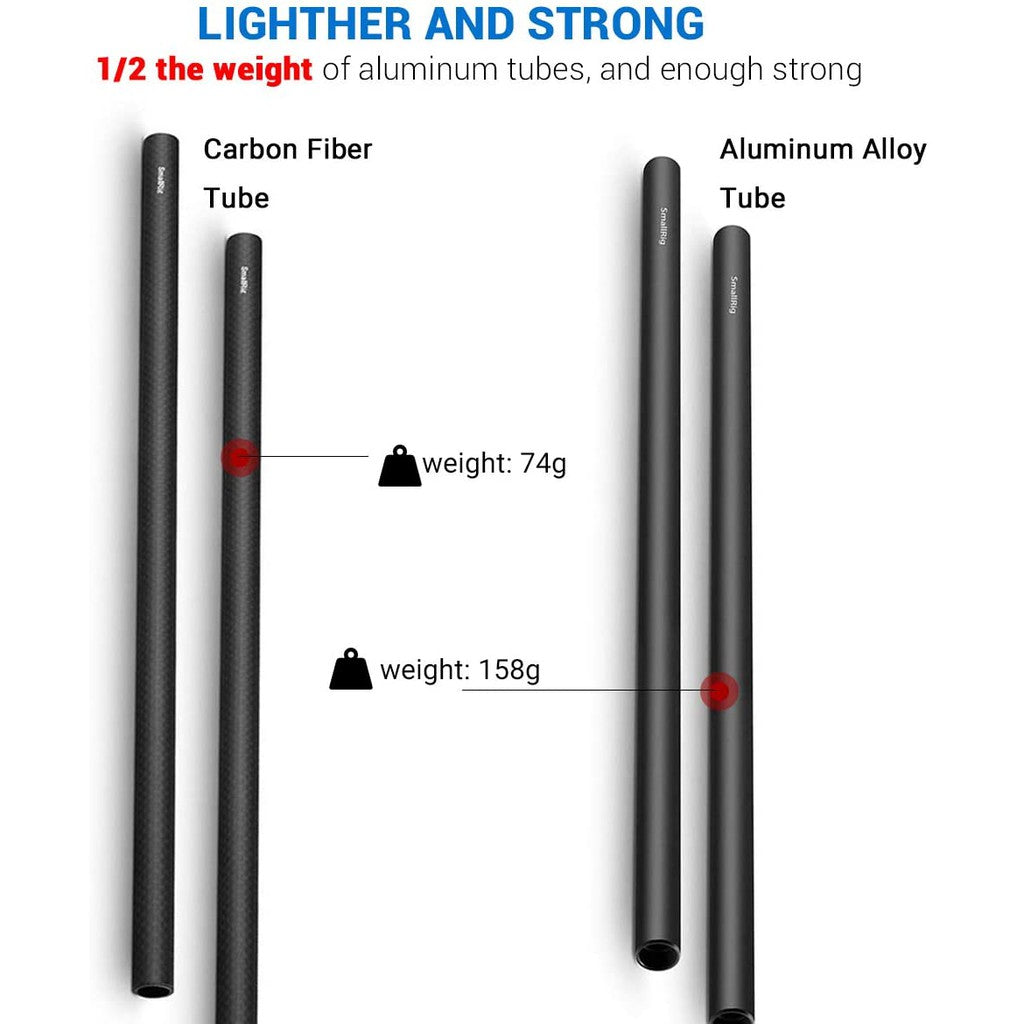 SmallRig 15mm Carbon Fiber Rod - 30cm 12 inch (2pcs)- Model 851