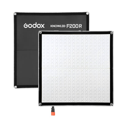 Godox KNOWLED RGB Flexible Video Light Mat with 1800-10000K CCT, 14 Lighting Effects, IP54 Rated, Optiol V-Mount Battery Power & Onboard, DMX/RDM, CRMX & App Controls for Live Streaming, Vlogging, Video Content Creation & Studio Lighting