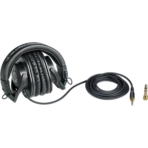 Audio Technica ATH-M30x Professional Monitor Headphones with 40 mm Drivers for Studio Tracking, Mixing and Field Recording