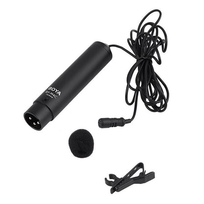 [CLEARANCE] Boya BY-M4C Professiol CardioidClip-On XLR Lavalier Microphone for Sony Canon Panasonic Camcorders Zoom Audio Recorders
