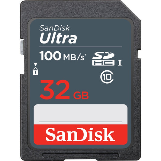 Sandisk Ultra SD Card 32GB UHS-I SDHC Class 10, 100MB/s Read Speed | Model - SDSDUNR-032G-GN3IN