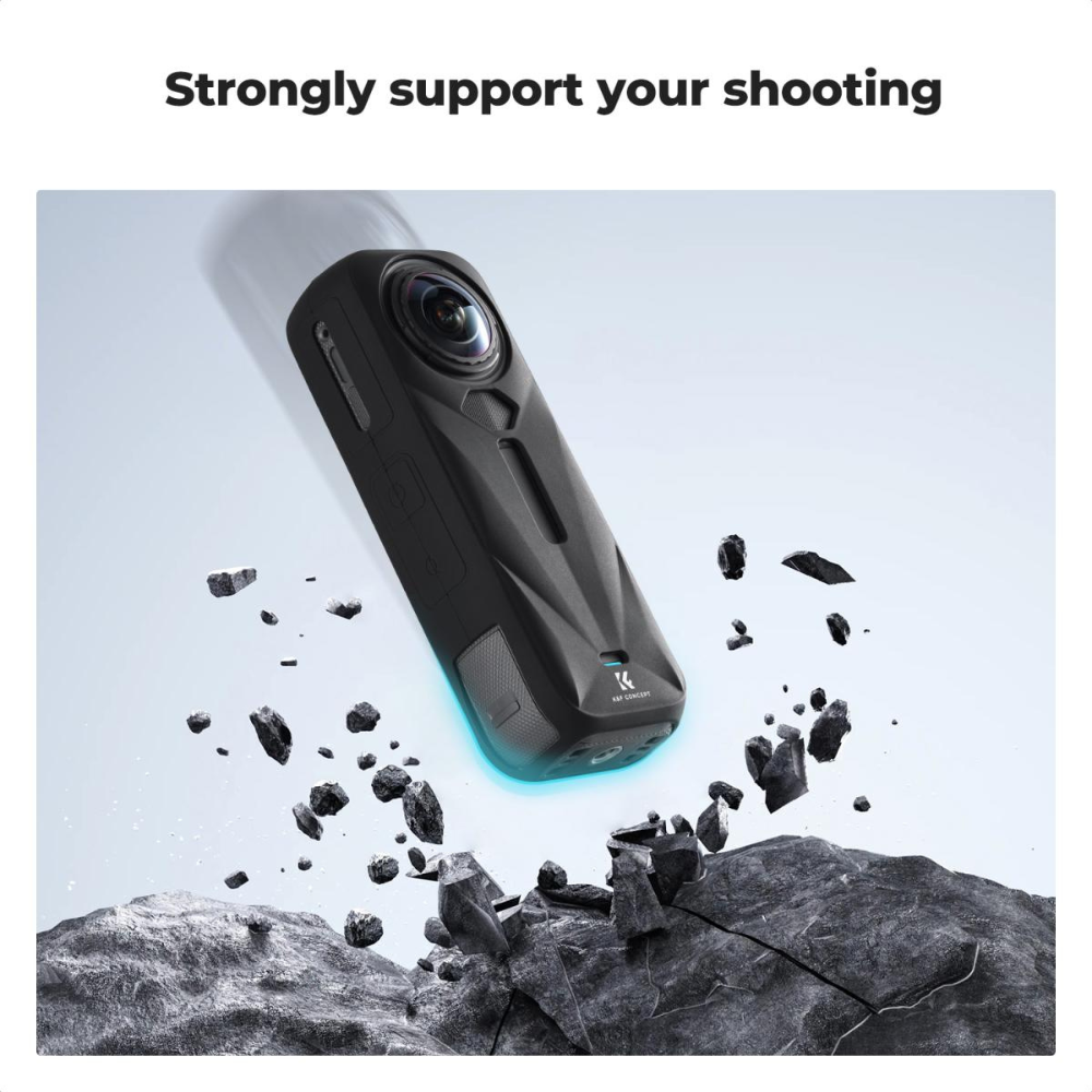 K&F Concept Protective Camera Case for Insta360 X5 w/ Full Access to Buttons & Ports, Quick Release