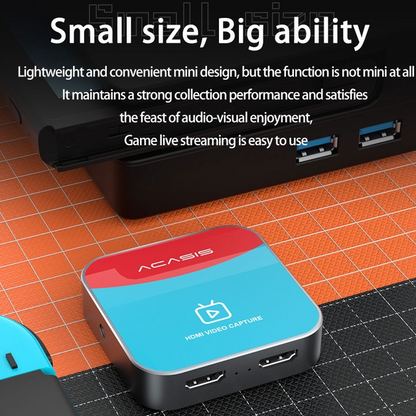 ACASIS VC-003 PRO 2 in 1 1080p 60fps HDMI Video Capture Card with USB Type-C PD 100W Charging Docking Station with 3.5mm Audio Port, YUY2 Format Support, USB 3.0 5Gbps Max Transfer Rate for Nintendo Switch, Laptop PC Smartphones