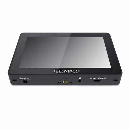 FEELWORLD F5 PRO V4 PROX 6 / 5.5 Inches Camera Field Monitor 3D LUT 450 / 1600-nit Full-HD IPS LCD Touch Screen Display Panel with 4K UHD HDMI Input & Output Loop, L-Series Battery Plate, Cold Shoe Tilt Arm for DSLR, SLR, Mirrorless Camera