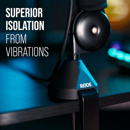 RODE PSA1+ Professiol Studio Desktop Boom Arm with C-Clamp, Max 34" / 37" Articulating Reach, 1.2Kg Max Payload, 360 Degree Arm Rotation with Integrated Cable Magement for Podcasting, Live Streaming and Broadcasting