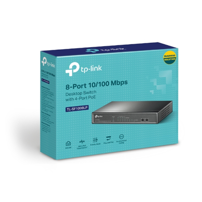 TP-Link TL-SF1008LP 8-Port 10/100Mbps + 4-Port PoE Desktop Switch