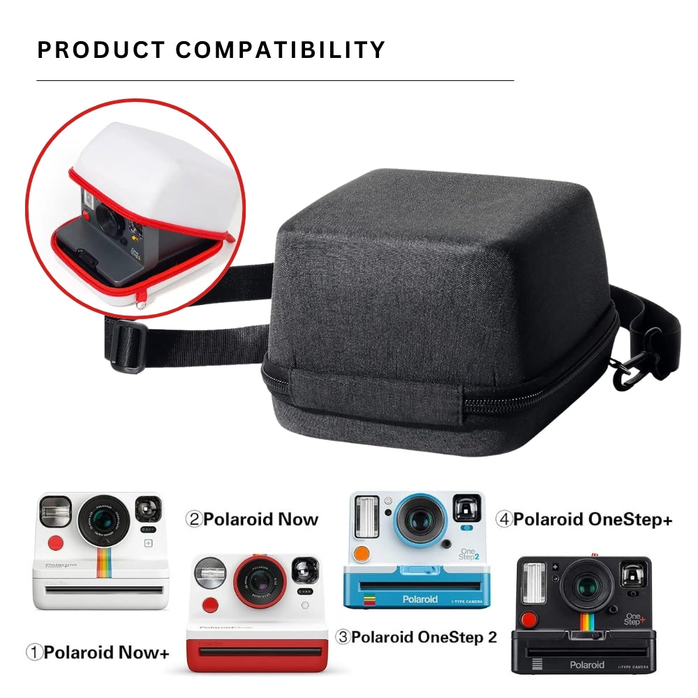 Pikxi Protective Hard Case Storage Bag for Polaroid I-2 / Now / Now+ Instant Film Cameras with Body Strap