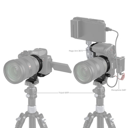 [CLEARANCE] SmallRig Rotatable Quick Horizontal to Vertical Mount Plate Kit with Arca-Type Manfrotto RC2 QR Plate, Two-Point Locking System, Secure Locking Knob and Lens Release Button for Sony a7R IV, a7R V, a7 IV & a7S III Mirrorless Camera 4148