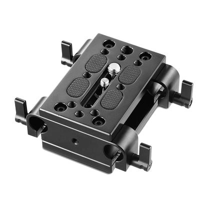 [CLEARANCE] SmallRig Tripod Mounting Kit Set with Dual 15mm Rod Clamp and Tripod Mounting Baseplates with 1/4"-20 and 3/8"-16 Mounting Threads and Non-Slip Top Surface 1798